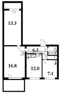 
   Продам 3-комнатную, 59.9 м², Зорге ул, 197

. Фото 9.