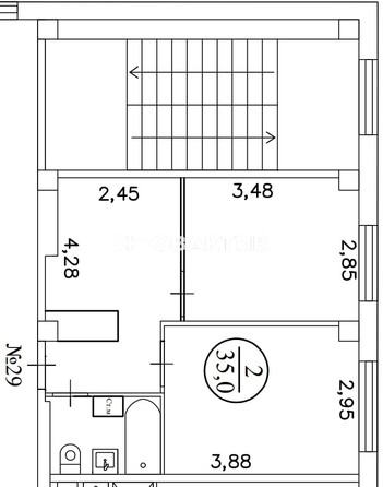 
   Продам 1-комнатную, 35 м², Сухановская ул, 6А

. Фото 32.