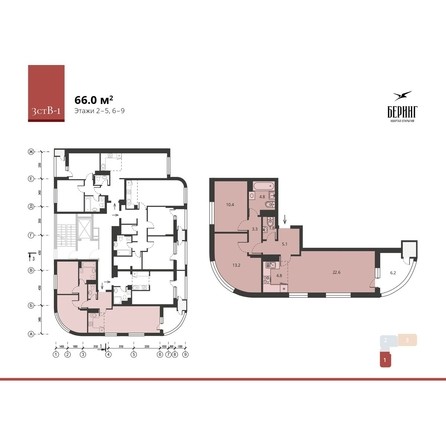 
   Продам 3-комнатную, 69.1 м², Прибрежная  ул, 6

. Фото 4.