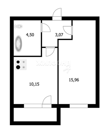 
   Продам 1-комнатную, 32.6 м², Закаменский мкр, 16

. Фото 1.