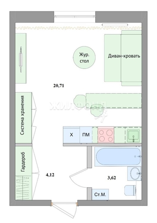 
   Продам студию, 28.2 м², Зорге ул, 279

. Фото 17.