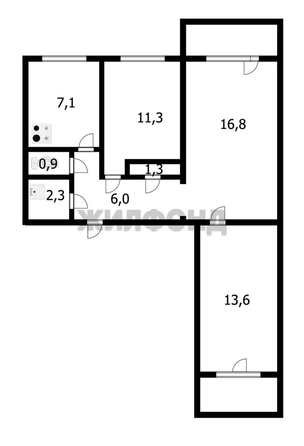 
  Продается 3-комн. квартира, 59.6 м², Дениса Давыдова ул, д. 7/1
. Фото 23.