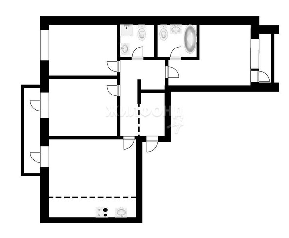 
   Продам 4-комнатную, 92.6 м², Большевистская ул, 88

. Фото 22.