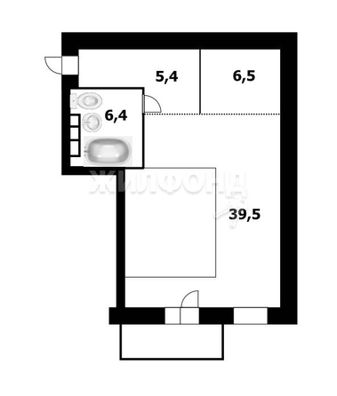 
   Продам 2-комнатную, 60 м², Ясный Берег ул, 16

. Фото 15.