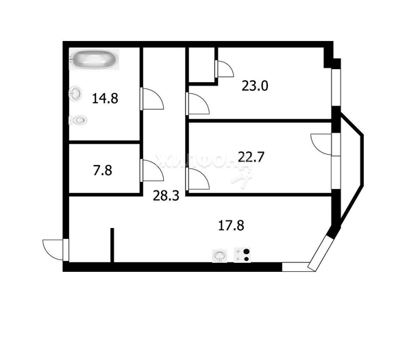 
   Продам 3-комнатную, 115.1 м², Якушева ул, 33

. Фото 23.