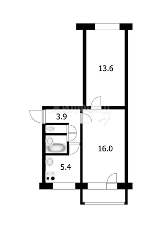 
   Продам 2-комнатную, 43.6 м², Новая Заря ул, 23

. Фото 13.