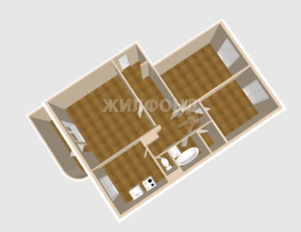 
   Продам 3-комнатную, 64.6 м², Лазурная ул, 22

. Фото 28.