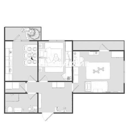 
   Продам 2-комнатную, 50.4 м², Фрунзе ул, 51

. Фото 1.