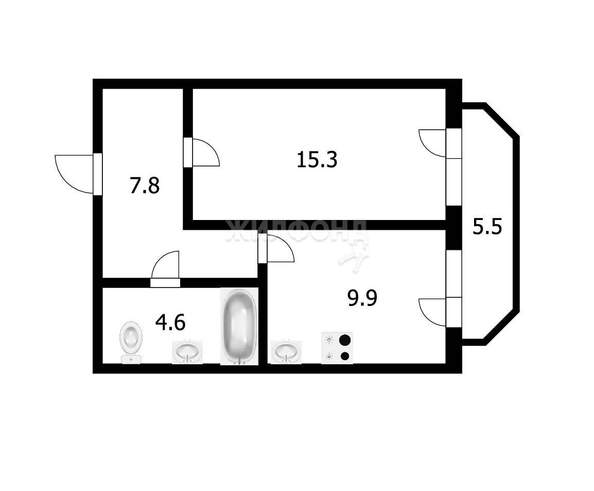 
   Продам 1-комнатную, 37.6 м², Северная ул, 13

. Фото 14.