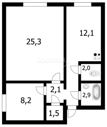 
   Продам 2-комнатную, 57.6 м², Татьяны Снежиной ул, 39

. Фото 19.