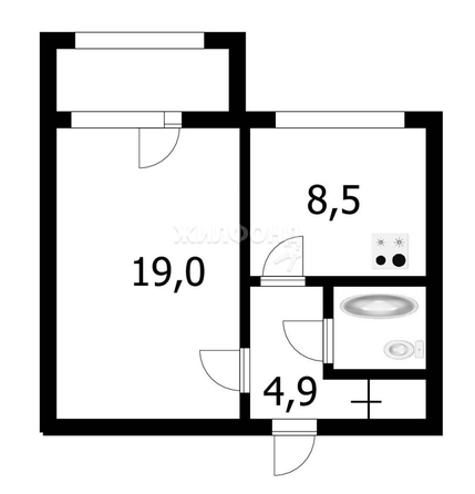 
   Продам 1-комнатную, 37 м², Спортивная ул, 15

. Фото 23.