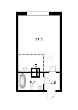 
   Продам студию, 32.5 м², Татьяны Снежиной ул, 49/1

. Фото 21.