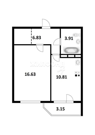 
   Продам 1-комнатную, 38.3 м², Добролюбова ул, 16/1

. Фото 5.