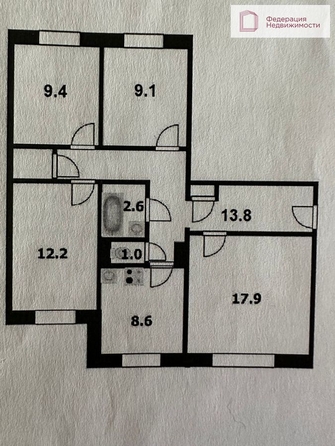 
   Продам 4-комнатную, 76.4 м², Тульская ул, 150

. Фото 12.