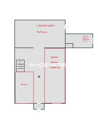 
   Сдам помещение свободного назначения, 72 м², Советов ул, 97А

. Фото 2.