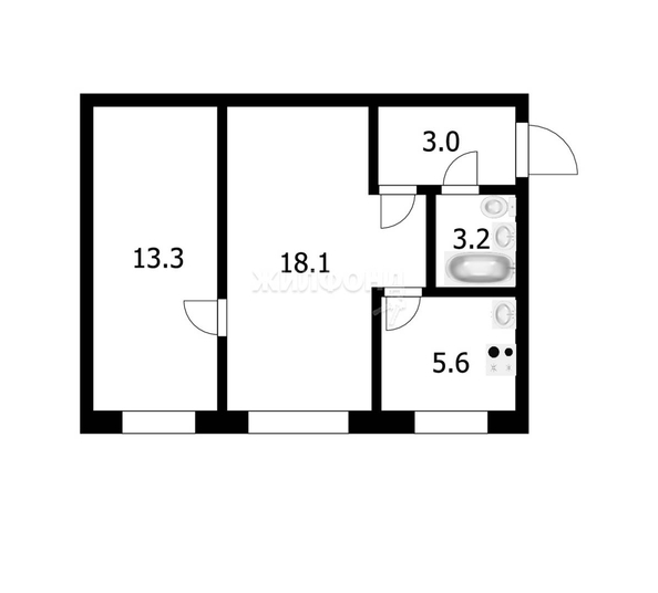 
   Продам 2-комнатную, 43.2 м², Богдана Хмельницкого ул, 57/1

. Фото 11.