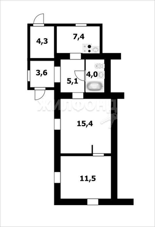 
   Продам дом, 51.3 м², Новосибирск

. Фото 24.