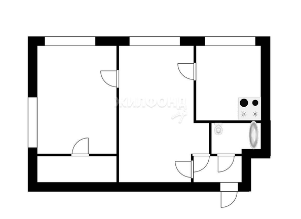 
   Продам 2-комнатную, 40.9 м², Богдана Хмельницкого ул, 4

. Фото 4.