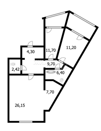 
   Продам 3-комнатную, 79.57 м², Красина ул, 54/1

. Фото 11.