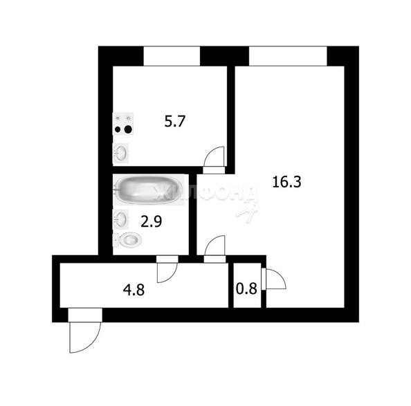 
   Продам 1-комнатную, 30.5 м², Узорная ул, 8

. Фото 6.