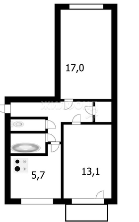 
   Продам 2-комнатную, 46.5 м², Челюскинцев ул, 10

. Фото 9.