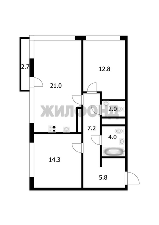 
  Продается 3-комн. квартира, 67.6 м², ЖК Авиатор, дом 1-1
. Фото 21.