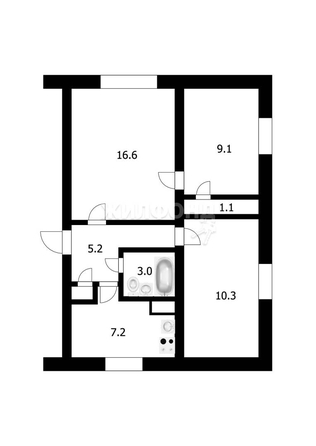 
   Продам 3-комнатную, 52.9 м², Ширяева ул, 11

. Фото 13.