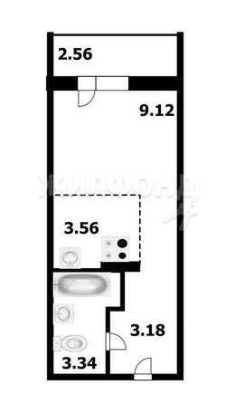 
   Продам студию, 19.4 м², Твардовского ул, 22/5

. Фото 9.