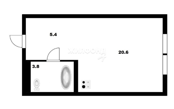 
   Продам 1-комнатную, 30.8 м², Горский мкр, 14

. Фото 21.