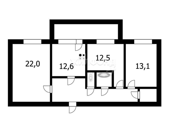 
   Продам 3-комнатную, 85.1 м², Полевая ул, 3

. Фото 2.