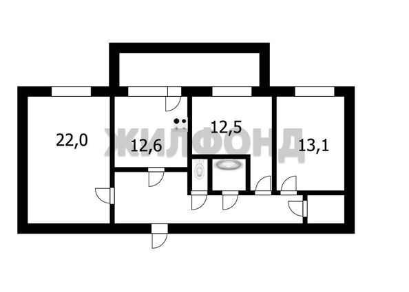 
   Продам 3-комнатную, 85.1 м², Полевая ул, 3

. Фото 16.