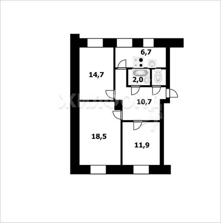 
   Продам 3-комнатную, 65.4 м², Ленина ул, 20

. Фото 1.