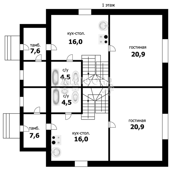 
   Продам дом, 93 м², Новосибирск

. Фото 9.