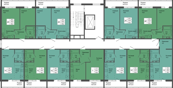 
   Продам 1-комнатную, 39.6 м², Родина, дом 4

. Фото 1.