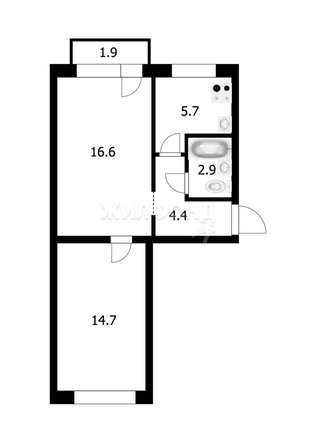 
   Продам 2-комнатную, 44.3 м², Немировича-Данченко ул, 4/3

. Фото 11.