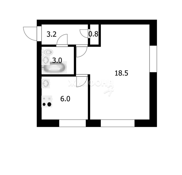 
   Продам 1-комнатную, 31.5 м², Макаренко ул, 23

. Фото 8.