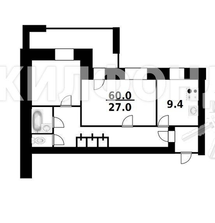 
   Продам 2-комнатную, 60 м², Мичурина ул, 29

. Фото 13.