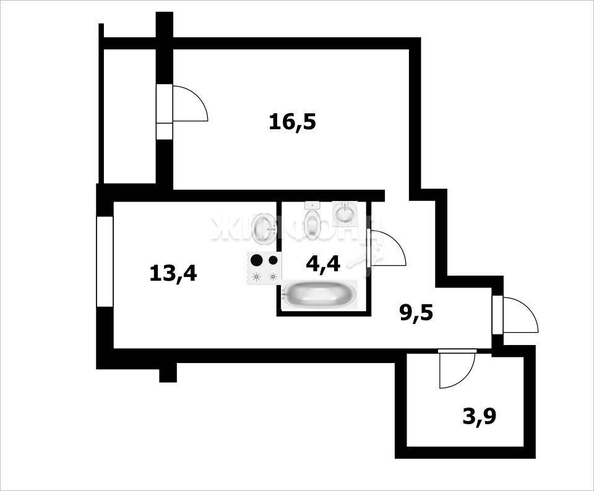 
   Продам 2-комнатную, 49 м², Ошанина ул, 5

. Фото 12.