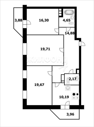 
   Продам 3-комнатную, 86.9 м², Гурьевская ул, 177/1

. Фото 33.