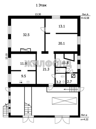 
   Продам дом, 394.2 м², Новосибирск

. Фото 22.
