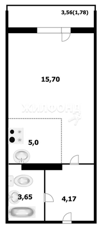 
   Продам студию, 28.6 м², Зорге ул, 98

. Фото 11.