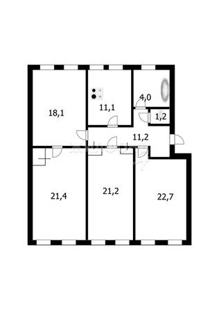 
   Продам 4-комнатную, 115.3 м², Серебренниковская ул, 23

. Фото 15.