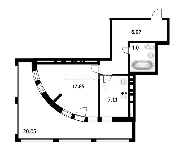 
   Продам 1-комнатную, 38.93 м², Красина ул, 54/1

. Фото 1.