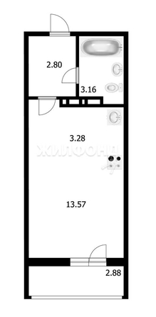 
   Продам 1-комнатную, 18.1 м², Забалуева ул, 90

. Фото 21.