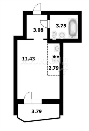 
   Продам студию, 22 м², Закаменский мкр, 22

. Фото 16.