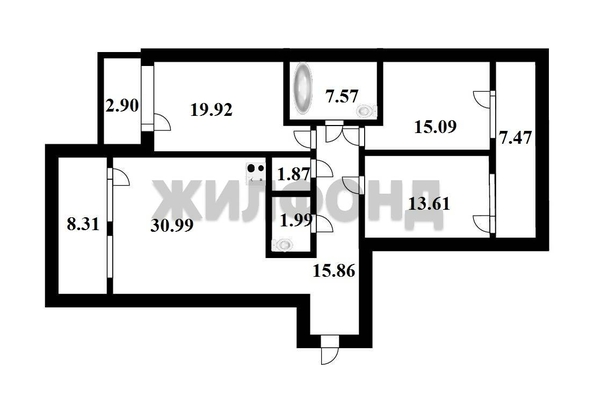 
  Продается 3-комн. квартира, 125 м², ЖК Бирюзовая жемчужина-2
. Фото 13.