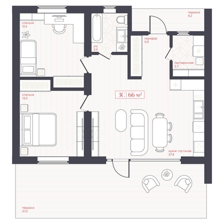 
   Продам дом, 65.6 м², Русские сезоны КП

. Фото 1.