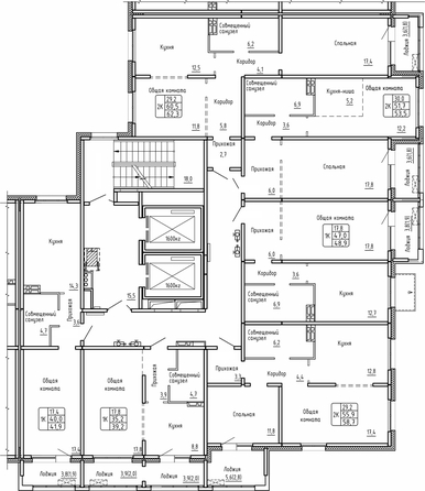 
   Продам 2-комнатную, 62.3 м², Самоцветы, Бирюза дом 2

. Фото 1.