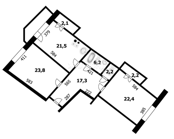 
   Продам 2-комнатную, 98.1 м², Орджоникидзе ул, 47

. Фото 27.