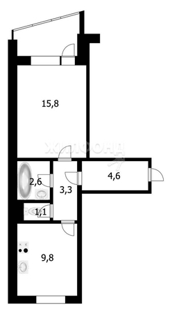 
   Продам 1-комнатную, 40 м², Титова ул, 272

. Фото 20.